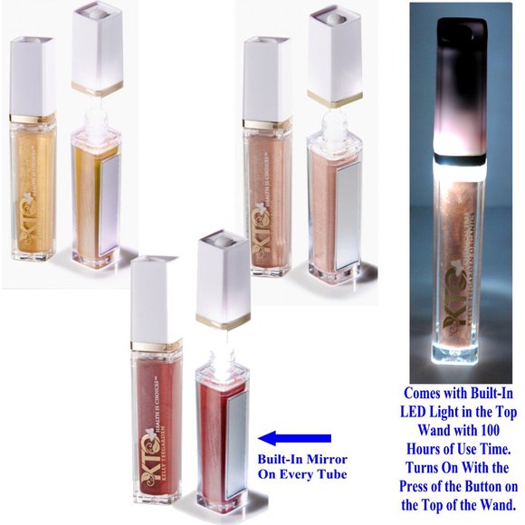 KTO Organic Lip Gloss with Built in LED Light & Mirror - New & Sealed - Picture 1 of 2